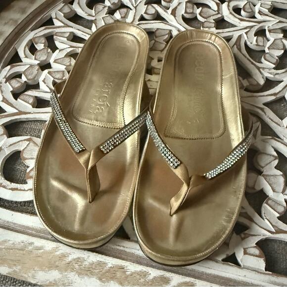 Pedro Garcia Flip Flop Crystal Sandals Shoes Women’s 6 - Picture 1 of 8